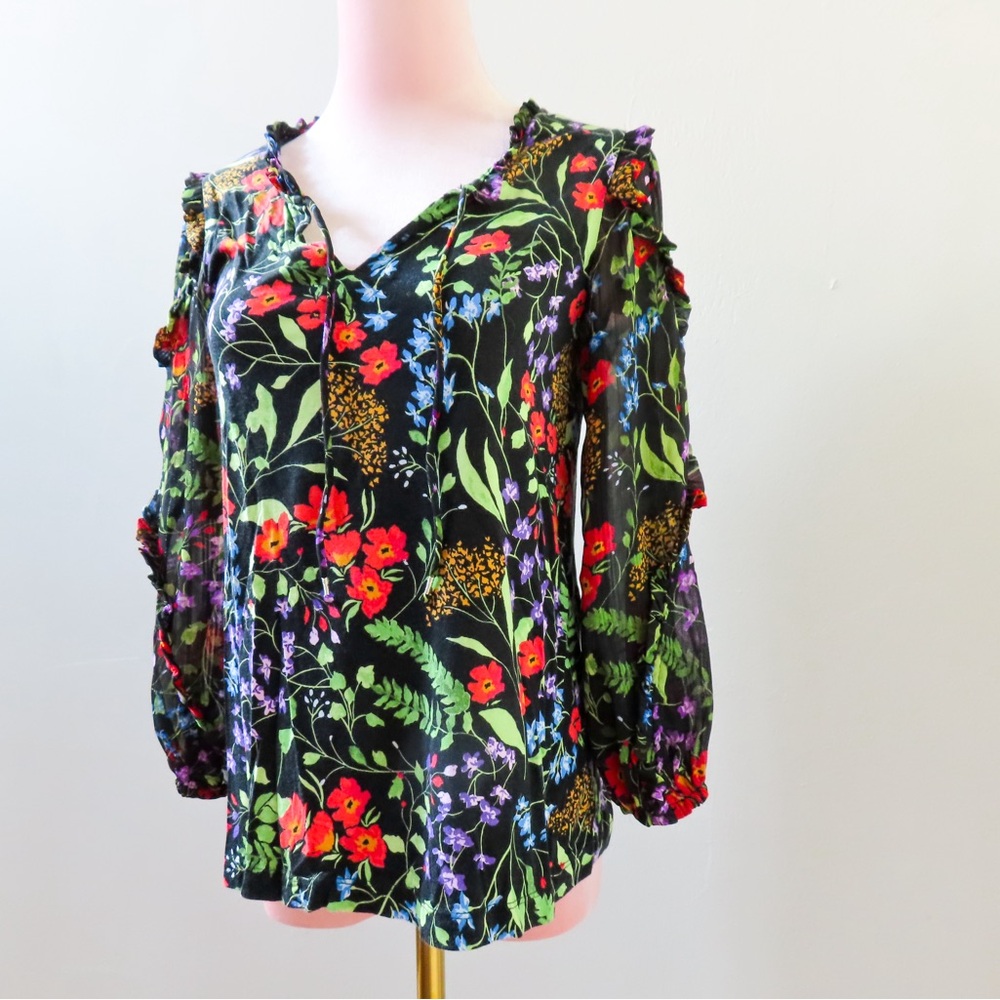 Maeve by Anthropology Floral Colorful Blouse